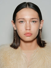 Delicate Layered Gold Thread Chain Earrings